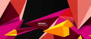 3d düşük poli soyut arka plan vektör çizimi