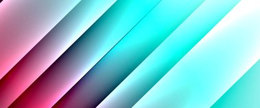 Dinamik diyagonal çizgileri olan akışkan eğimler soyut arkaplan. Dinamik ışık ve gölge efektleriyle parlak renkler. Vektör duvar kağıdı veya poster