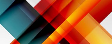 Gölge çizgileri, modern formlar, dikdörtgenler, kareler ve akışkan eğimlere sahip geometrik soyut arkaplanlar. Parlak renkli çizgiler serin arkaplanlar