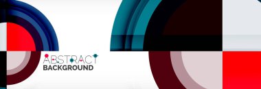 Yuvarlak şekiller, üçgenler ve daireler. Modern soyut arkaplan