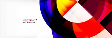 Yuvarlak şekiller, üçgenler ve daireler. Modern soyut arkaplan