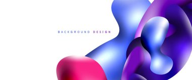 Kabarcıklar soyut arkaplan. Beyaz vektör şablonunda sıvı sıçramaları