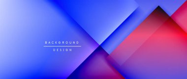 Kare şekiller bileşimi, akışkan geometrik soyut arkaplan. 3B gölge efektleri, modern tasarım şablonu