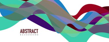 Akışkan dalga renkli soyut arkaplan. Dinamik renkli canlı vektör tasarımı