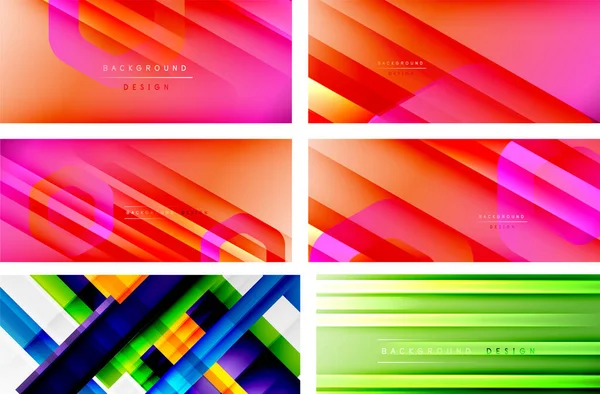 Geometric abstract backgrounds for covers, banners, flyers and posters and other templates — Stock Vector