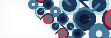 Kapaklar, afişler, el ilanları ve posterler ve diğer şablonlar için çemberler ve çizgiler soyut arkaplan