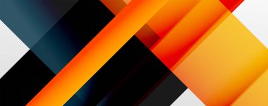 Gölge çizgileri, modern formlar, dikdörtgenler, kareler ve akışkan eğimlere sahip geometrik soyut arkaplanlar. Parlak renkli çizgiler serin arkaplanlar