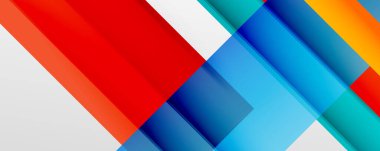 Gölge çizgileri, modern formlar, dikdörtgenler, kareler ve akışkan eğimlere sahip geometrik soyut arkaplanlar. Parlak renkli çizgiler serin arkaplanlar