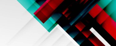 Gölge çizgileri, modern formlar, dikdörtgenler, kareler ve akışkan eğimlere sahip geometrik soyut arkaplanlar. Parlak renkli çizgiler serin arkaplanlar