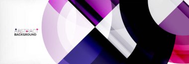 Yuvarlak şekiller, üçgenler ve daireler. Modern soyut arkaplan