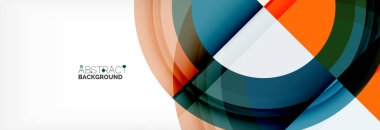 Yuvarlak şekiller, üçgenler ve daireler. Modern soyut arkaplan