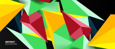 3d düşük poli soyut arka plan vektör çizimi