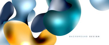 Kabarcıklar soyut arkaplan. Beyaz vektör şablonunda sıvı sıçramaları