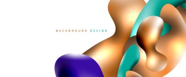 Kabarcıklar soyut arkaplan. Beyaz vektör şablonunda sıvı sıçramaları