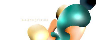 Kabarcıklar soyut arkaplan. Beyaz vektör şablonunda sıvı sıçramaları