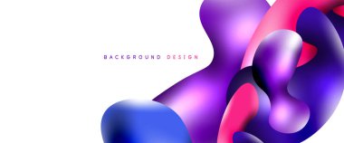 Kabarcıklar soyut arkaplan. Beyaz vektör şablonunda sıvı sıçramaları