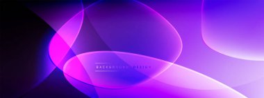 Vektör soyut arkaplan - sıvı kabarcıklar, gölgeler ve ışık efektleri ile sıvı gradyan şekiller. Metin için parlak tasarım şablonu