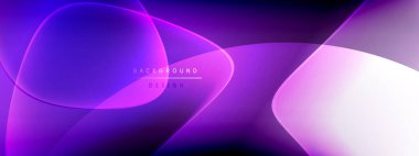 Vektör soyut arkaplan - sıvı kabarcıklar, gölgeler ve ışık efektleri ile sıvı gradyan şekiller. Metin için parlak tasarım şablonu