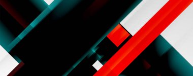 Gölge çizgileri, modern formlar, dikdörtgenler, kareler ve akışkan eğimlere sahip geometrik soyut arkaplanlar. Parlak renkli çizgiler serin arkaplanlar