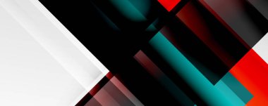 Gölge çizgileri, modern formlar, dikdörtgenler, kareler ve akışkan eğimlere sahip geometrik soyut arkaplanlar. Parlak renkli çizgiler serin arkaplanlar