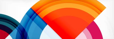 Yuvarlak şekiller, üçgenler ve daireler. Modern soyut arkaplan