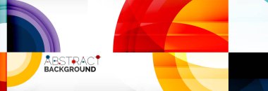 Yuvarlak şekiller, üçgenler ve daireler. Modern soyut arkaplan