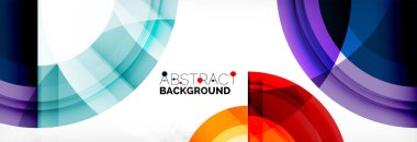 Yuvarlak şekiller, üçgenler ve daireler. Modern soyut arkaplan