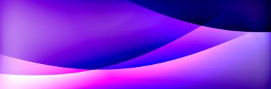 Akışkan gradyan neon renk dalgaları, vektör soyut arkaplan