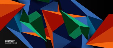 3d düşük poli soyut arka plan vektör çizimi