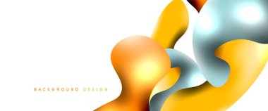 Kabarcıklar soyut arkaplan. Beyaz vektör şablonunda sıvı sıçramaları