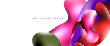 Kabarcıklar soyut arkaplan. Beyaz vektör şablonunda sıvı sıçramaları