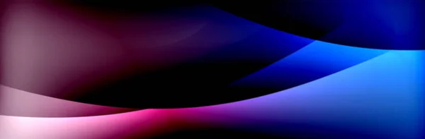 Fluido gradiente onde di colore al neon, vettore sfondo astratto — Vettoriale Stock