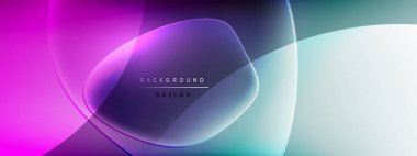 Vektör soyut arkaplan - sıvı kabarcıklar, gölgeler ve ışık efektleri ile sıvı gradyan şekiller. Metin için parlak tasarım şablonu