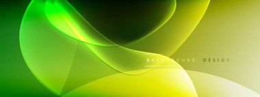 Vektör soyut arkaplan - sıvı kabarcıklar, gölgeler ve ışık efektleri ile sıvı gradyan şekiller. Metin için parlak tasarım şablonu