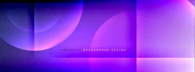 Vektör soyut arkaplan - gölgeler ve ışık efektleri ile sıvı gradyanı üzerinde daire ve çapraz çapraz. Metin için tekno ya da ticari parlak tasarım şablonları