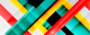 Gölge çizgileri, modern formlar, dikdörtgenler, kareler ve akışkan eğimlere sahip geometrik soyut arkaplanlar. Parlak renkli çizgiler serin arkaplanlar