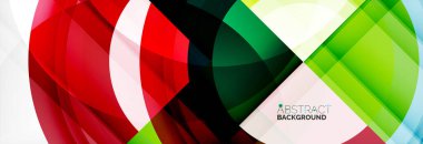 Yuvarlak şekiller, üçgenler ve daireler. Modern soyut arkaplan