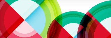 Yuvarlak şekiller, üçgenler ve daireler. Modern soyut arkaplan