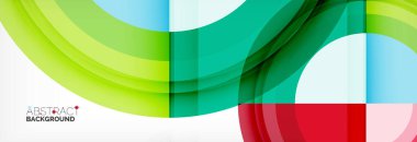 Yuvarlak şekiller, üçgenler ve daireler. Modern soyut arkaplan