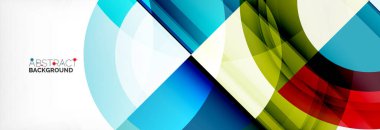 Yuvarlak şekiller, üçgenler ve daireler. Modern soyut arkaplan