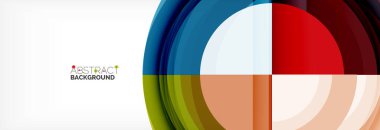 Yuvarlak şekiller, üçgenler ve daireler. Modern soyut arkaplan