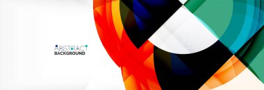 Yuvarlak şekiller, üçgenler ve daireler. Modern soyut arkaplan