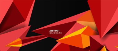 3d düşük poli soyut arka plan vektör çizimi