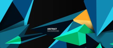 3d düşük poli soyut arka plan vektör çizimi