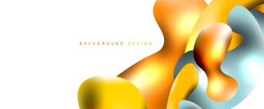 Kabarcıklar soyut arkaplan. Beyaz vektör şablonunda sıvı sıçramaları