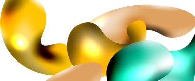 Kabarcıklar soyut arkaplan. Beyaz vektör şablonunda sıvı sıçramaları