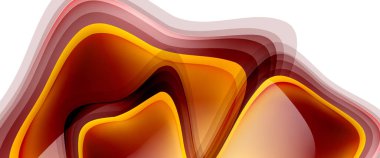 Çemberler ve baloncuklar soyut arka plan. Web pankartı, uygulama veya poster için sıvı yuvarlak şekiller