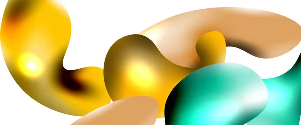 Blasen abstrakten Hintergrund. Flüssige Spritzer auf weißer Vektorschablone — Stockvektor