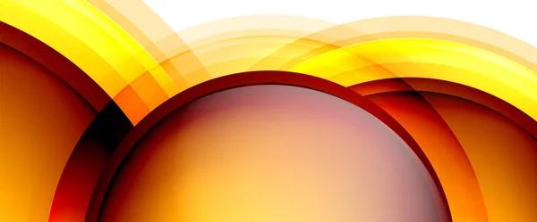 Kreise und Blasen abstrakten Hintergrund. Flüssige runde Formen für Web-Banner, App oder Poster — Stockvektor