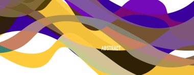 Akışkan dalga renkli soyut arkaplan. Dinamik renkli canlı vektör tasarımı